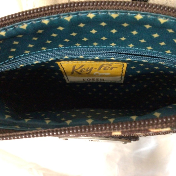 Fossil Key-per Mini Doodles Crossbody Bag Brown - Picture 4 of 6